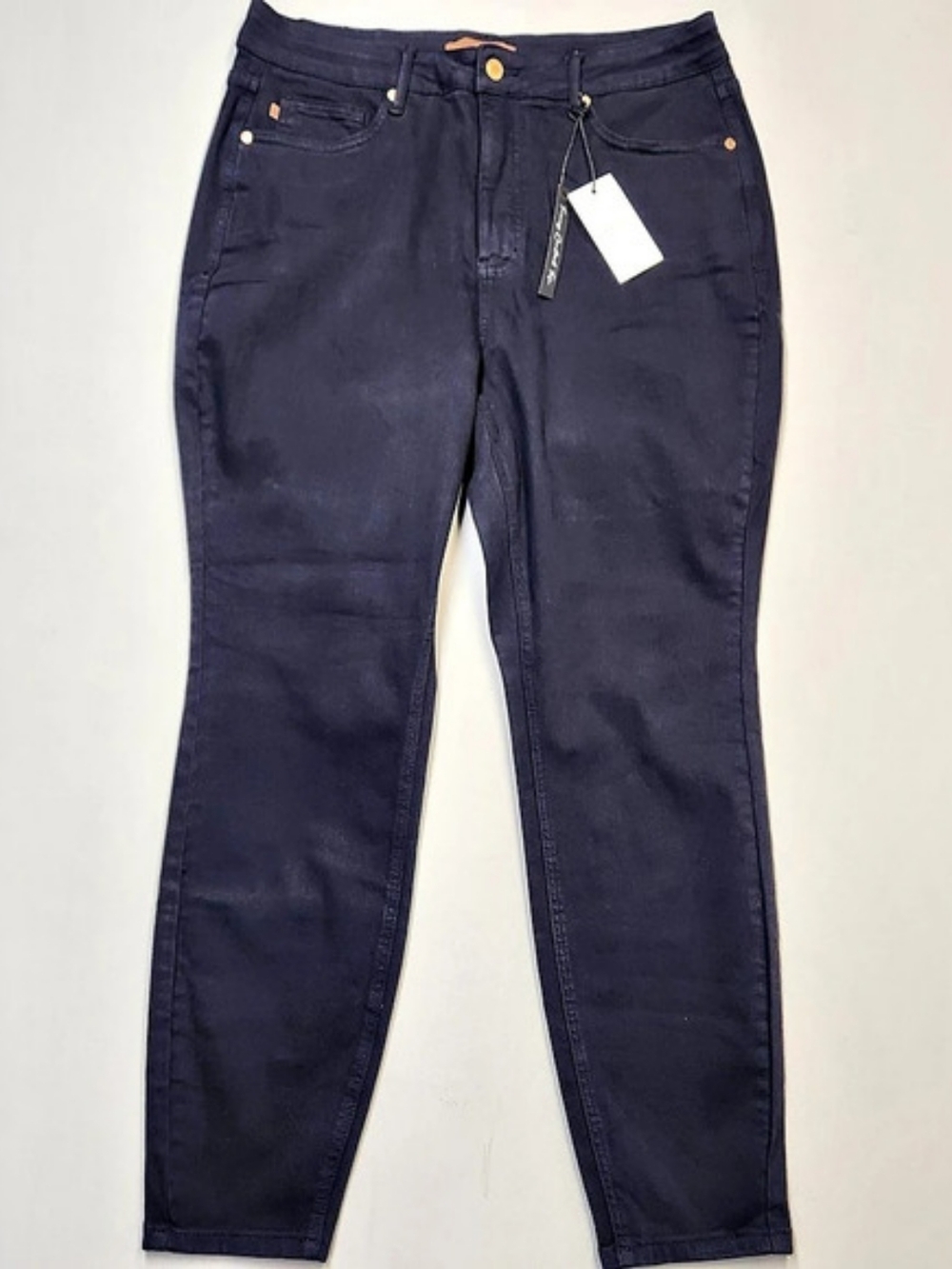 NWT Judy Blue Tummy Control Navy Skinny Jeans Women Size 16W High Rise Stretch